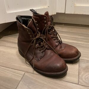 RAG & BONE OFFICER VTG Brown Leather Men's Ankle Lace Up Work Boots Shoes Y2K 10